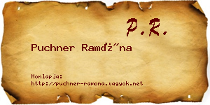 Puchner Ramóna névjegykártya